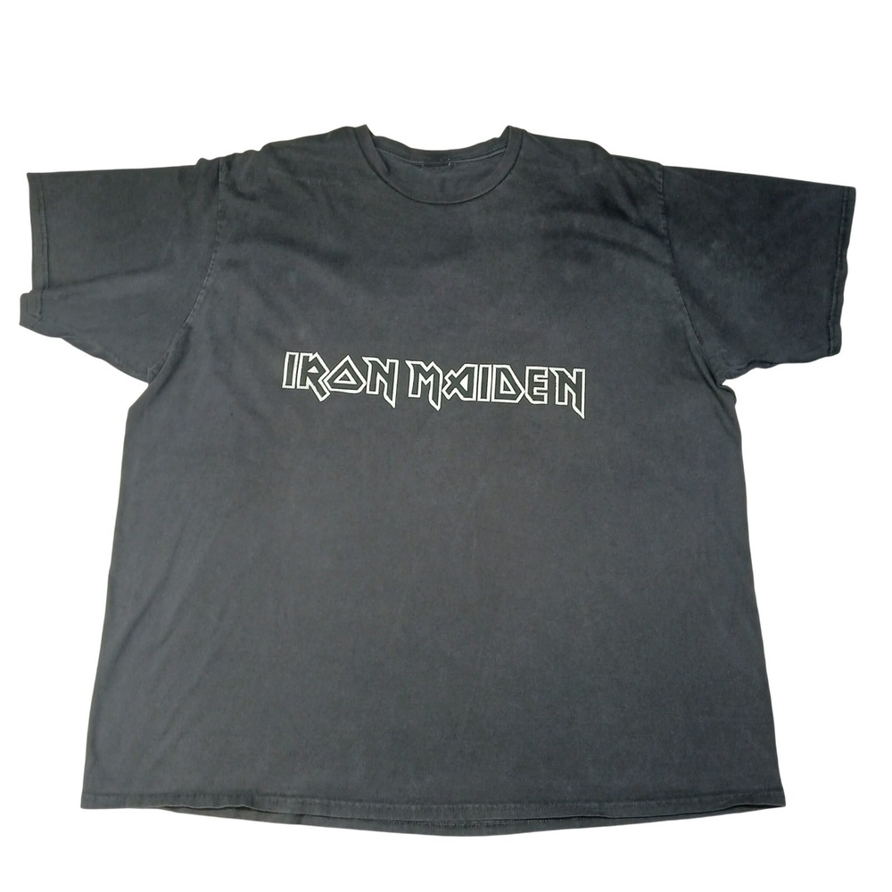 Iron Maiden Graphic T-Shirt Mens 2XL Black Short Sleeve Heavy Metal Band Tee